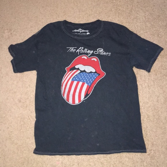 Urban Outfitters Tops - Rolling Stones American Flag Lip Tee